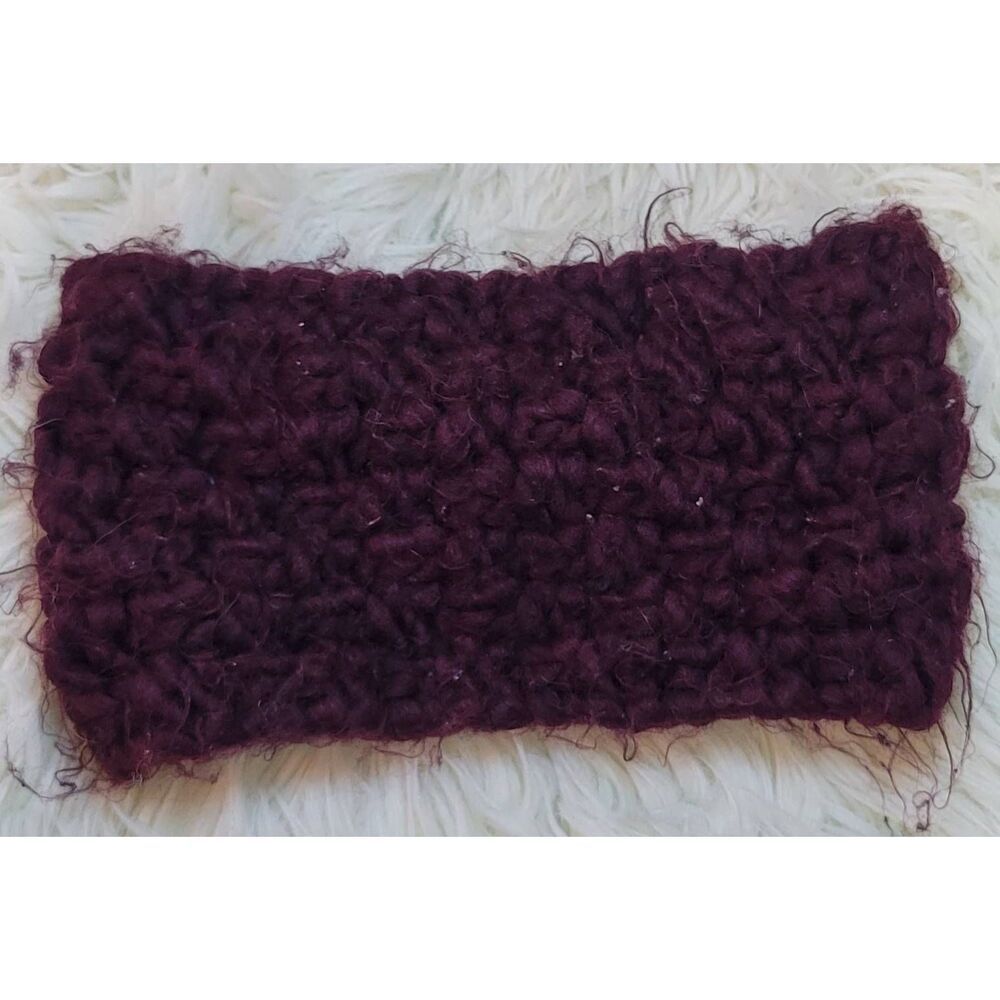 Old Navy Wide Headband Ear Warmer Chunky Acrylic Knit Burgundy Women's - Picture 2 of 5